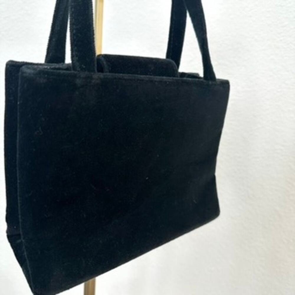 Kate Spade Black Velvet Evening Bag - Vintage 90s - Made in USA - Small Handbag - Picture 3 of 6